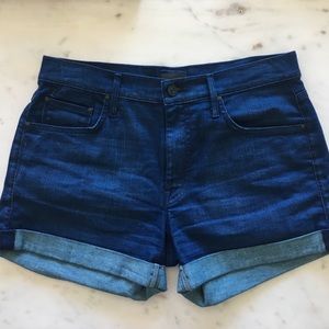 Mother Denim Dropout Cuff Shorts in Bright Eyes